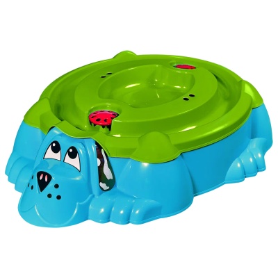 Песочница Собачка Sheffilton Kids П-376 голубой-зелёный 01